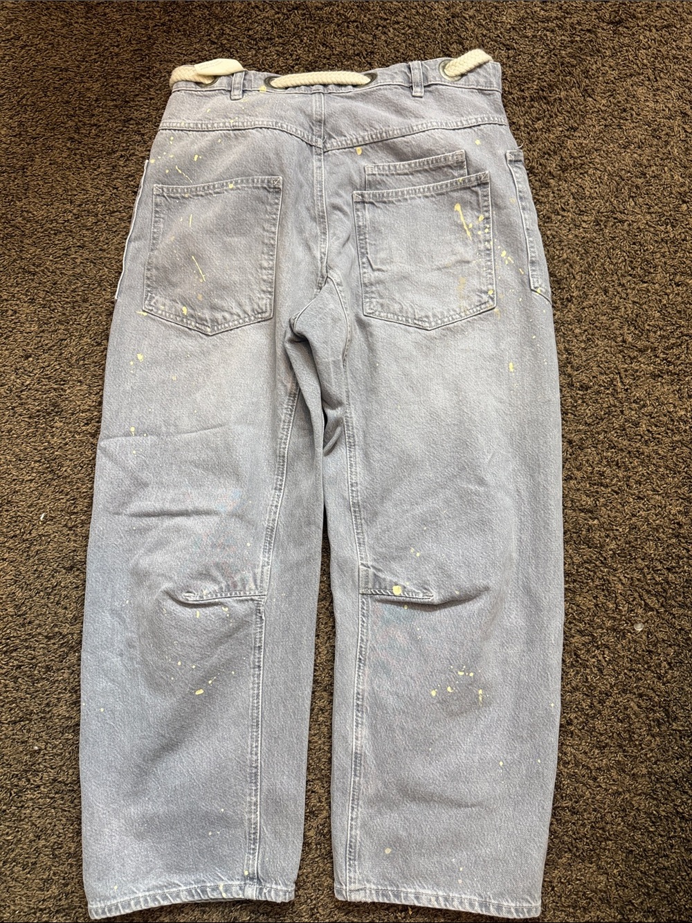 We The Free Grey Splatter Moxie jeans - Picture 2 of 5